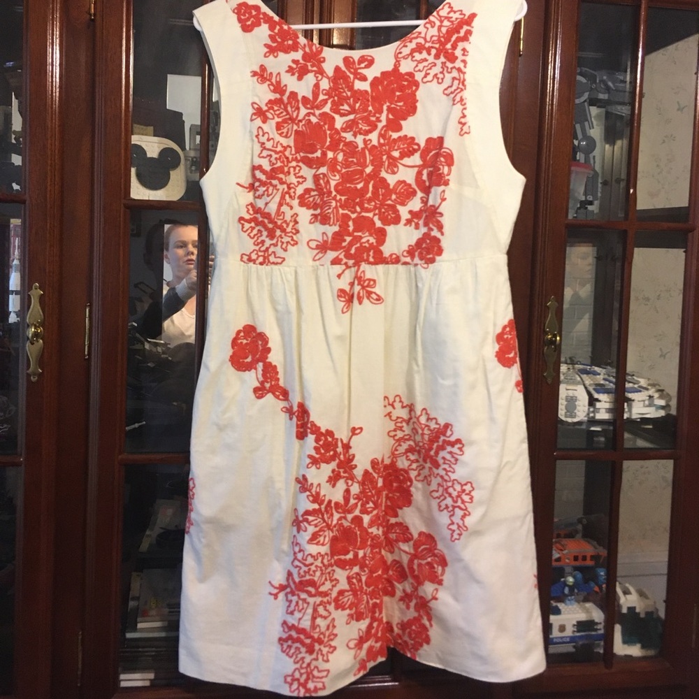 Embroidered jcrew dress